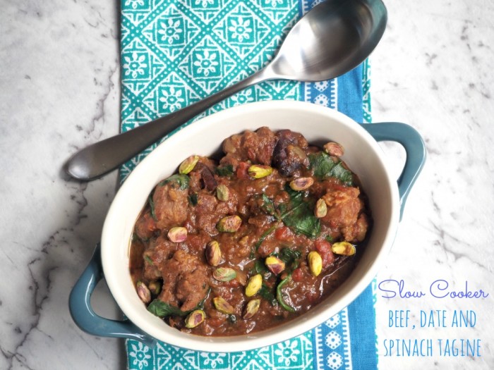 Slow Cooker Beef Date and Spinach Tagine