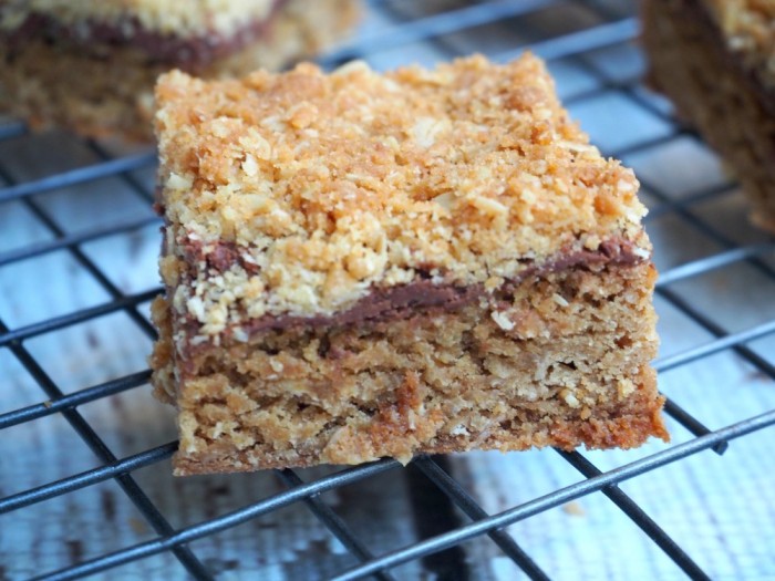 Anzac Nutella Slice 