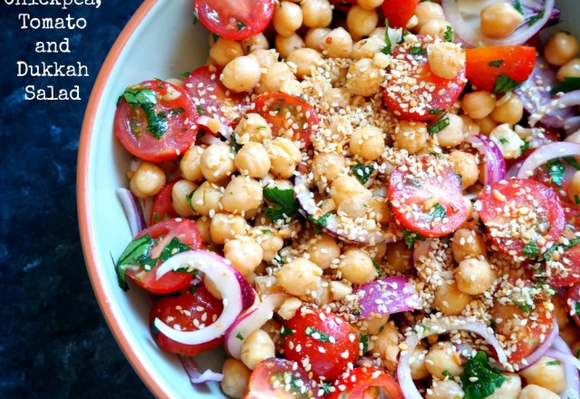 Chickpea, Tomato and Dukkah Salad