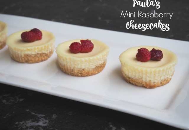 Paula’s Mini Raspberry Cheesecakes