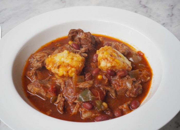 Slow Cooker Chilli Con Carne with Corn Dumplings