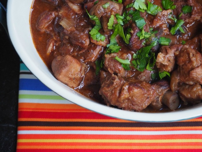 Slow Cooker Red Wine, Beef and Mushroom Casserole