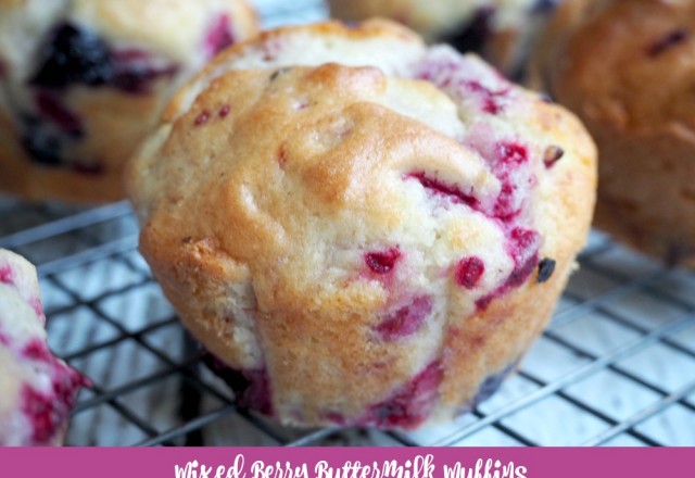 Mixed Berry Buttermilk Muffins