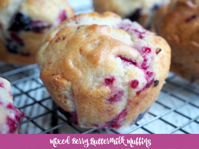 Mixed Berry Buttermilk Muffins