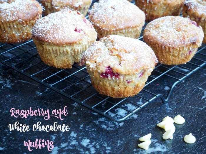 Raspberry and White Chocolate Muffins