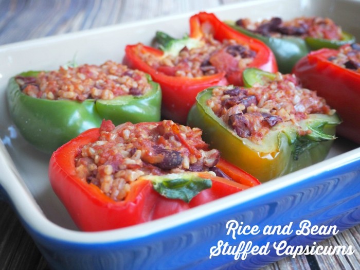 Rice and Bean Stuffed Capsicums
