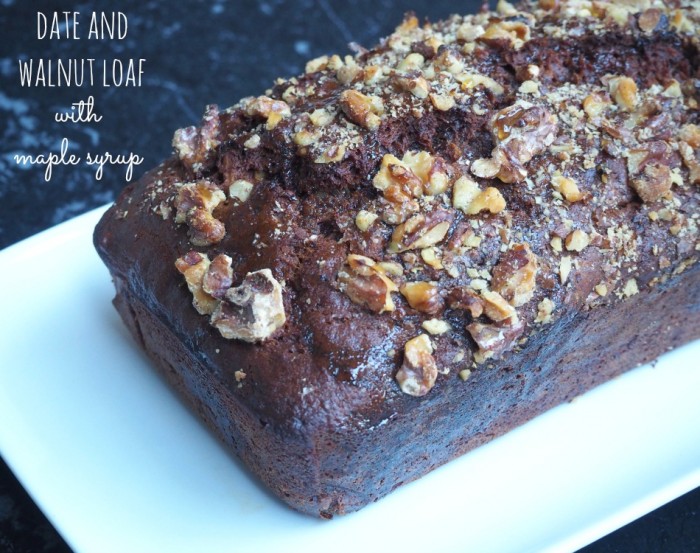 Date and Walnut Loaf with Maple Syrup