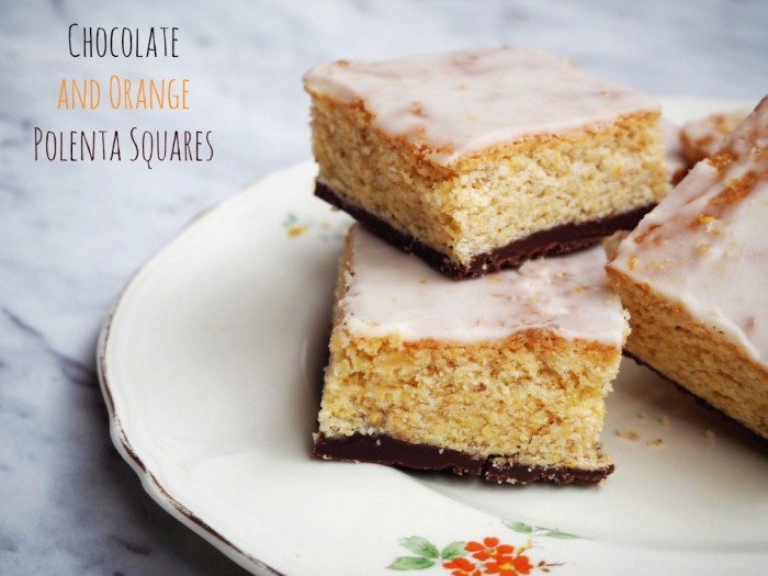 Chocolate and Orange Polenta Squares text