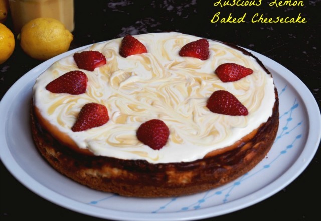 Luscious Lemon Baked Cheesecake