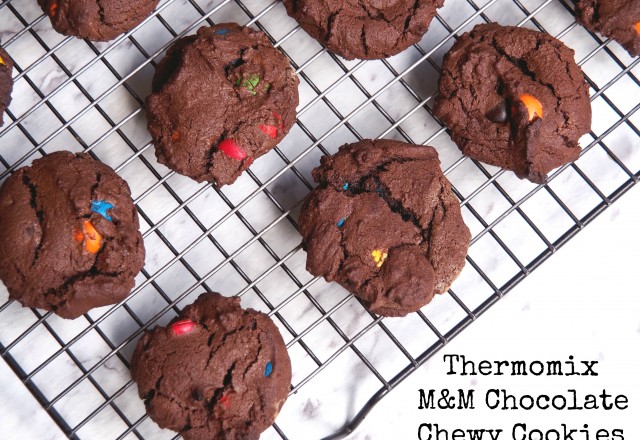 Thermomix M&M Chocolate Chewy Cookies