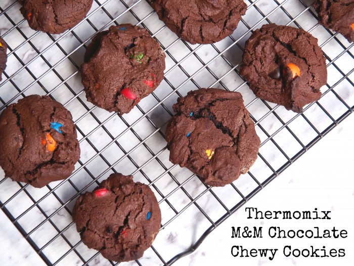 Thermomix M&M Chocolate Chewy Cookies