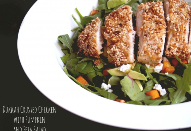 Dukkah-Crusted Chicken with Pumpkin and Feta Salad