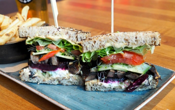 Tap and Barrel Lonsdale Quay - veggie sandwich