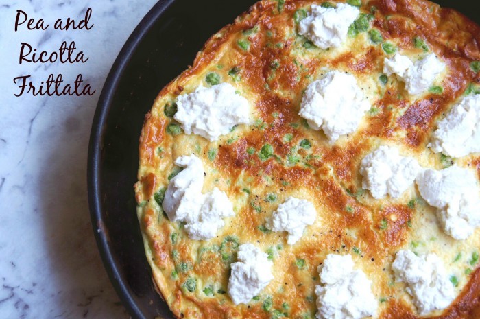 Pea and Ricotta Frittata title