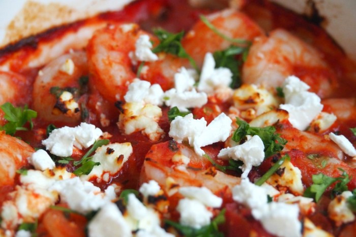 Baked prawns with feta 4