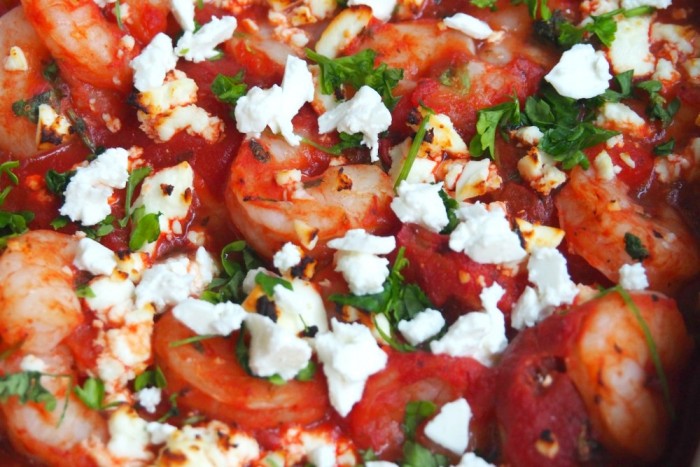 Baked prawns with feta 3