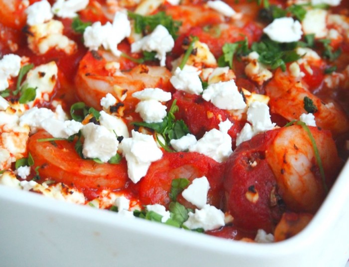 Baked prawns with feta 2