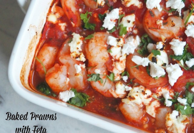 Baked Prawns with Feta