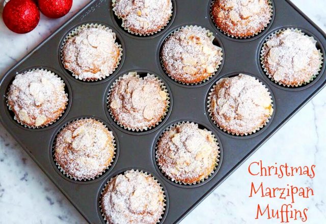 Christmas Marzipan Muffins