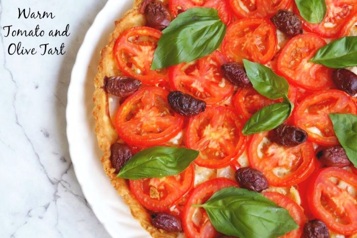 Warm Tomato and Olive Tart