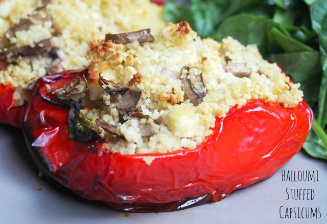 Meatless Monday – Halloumi Stuffed Capsicums