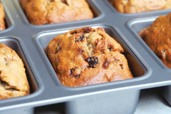 Raisin and Walnut Mini Banana Loaves 3