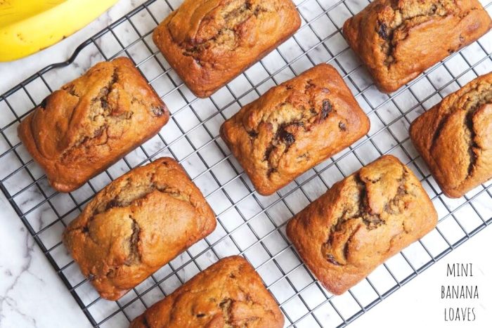 Mini Banana Bread Loaves - Just a Taste