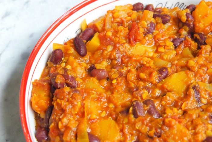 Pumpkin, Lentil and Bean one pot 2