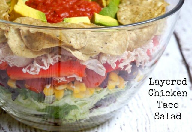 Layered Chicken Taco Salad