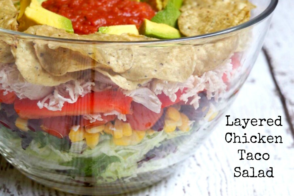 Layered Chicken Taco Salad