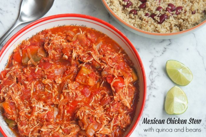 Mexican Chicken Stew with quinoa and beans