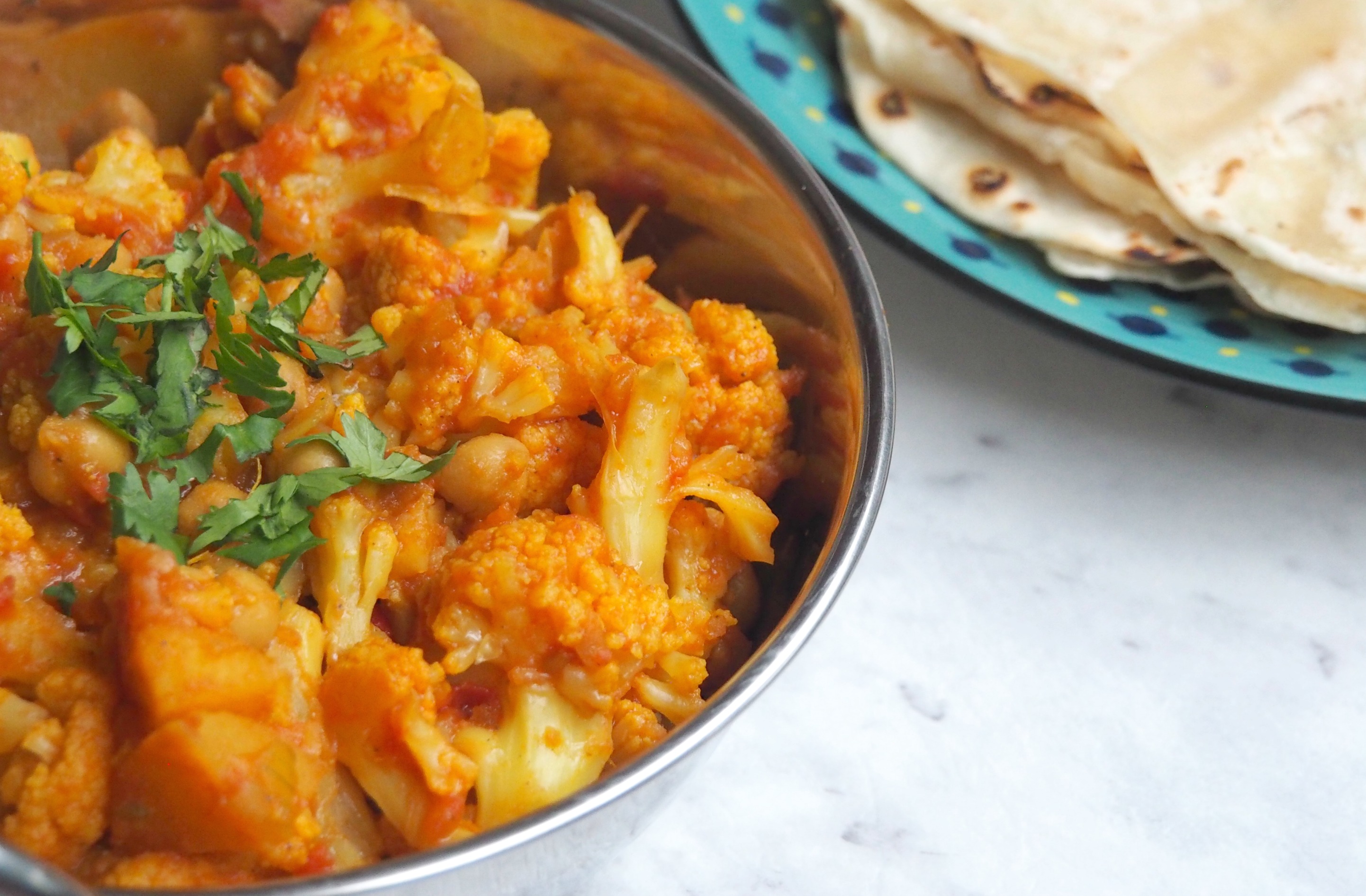 Cauliflower, Potato and Chickpea Curry