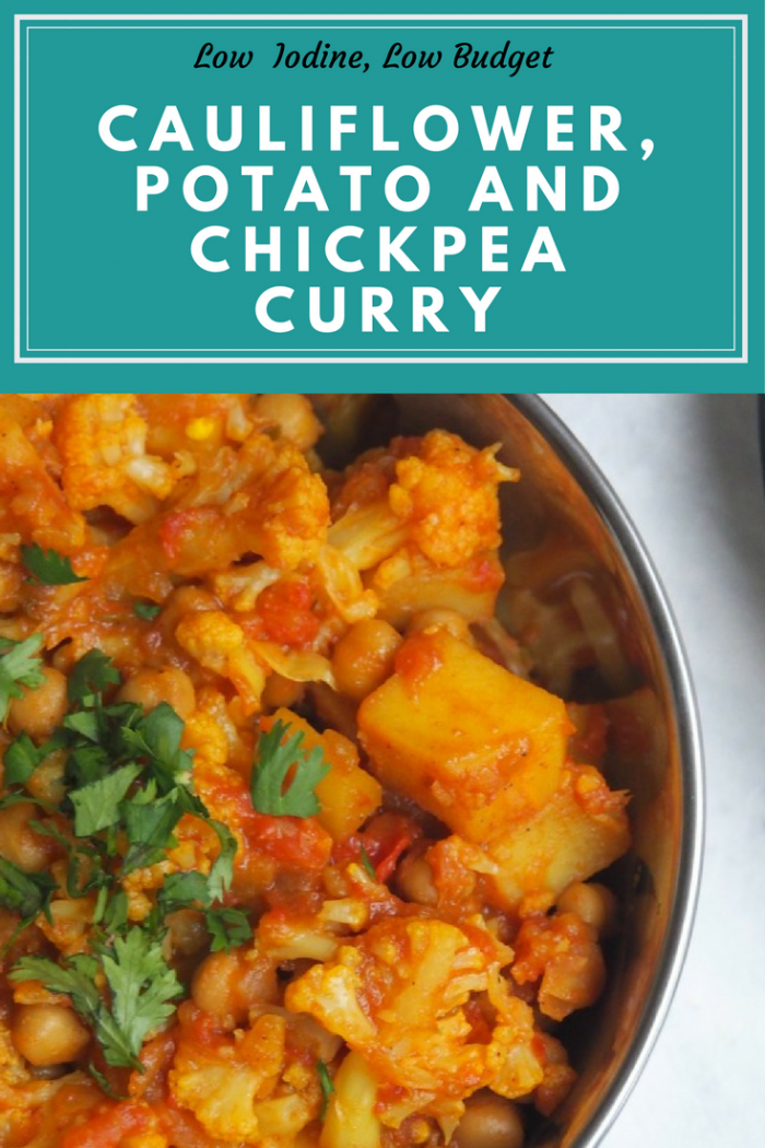 cauliflower, potato and chickpea curry - The Annoyed Thyroid