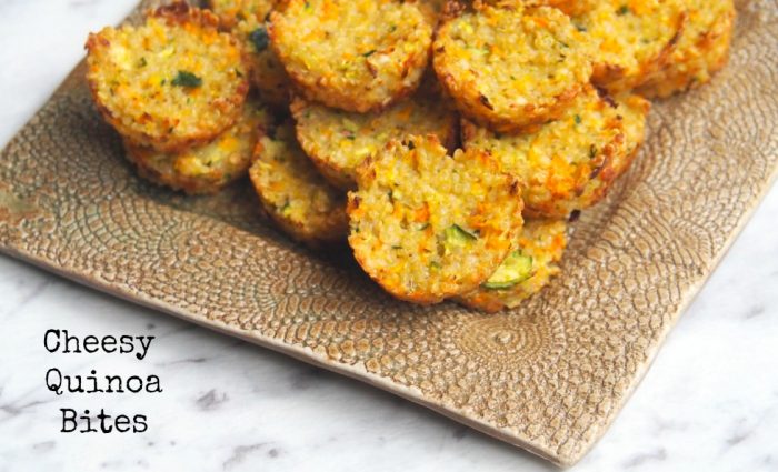 Cheesy quinoa bites