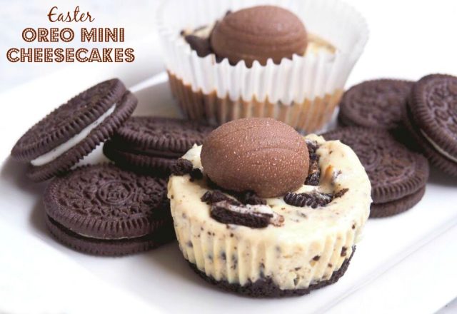 Easter Mini Oreo Cheesecakes