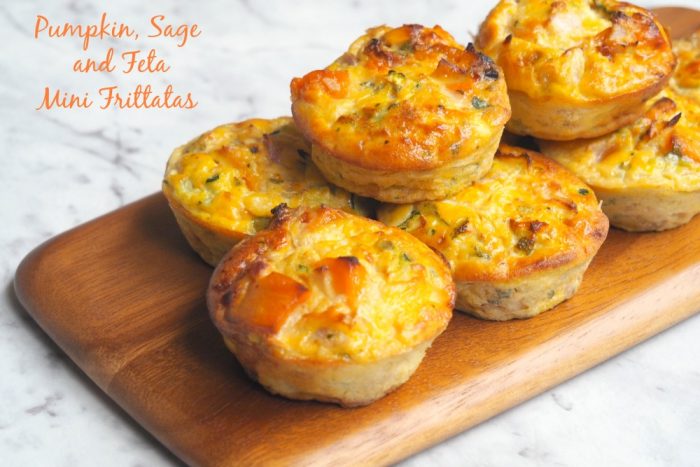 Pumpkin Sage and Feta Mini Frittatas