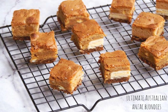 Ultimate Australian Anzac Blondies