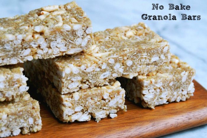No bake granola bars