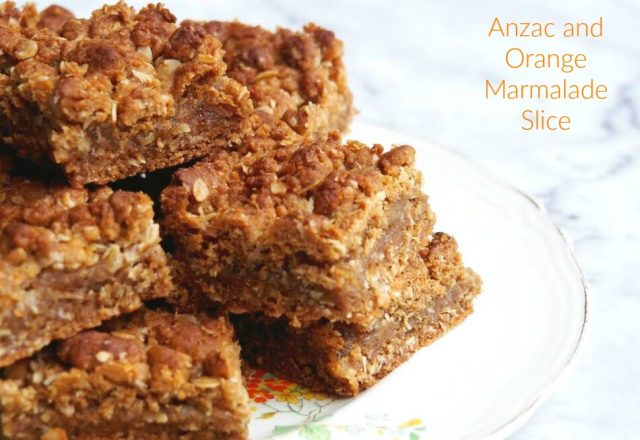 Anzac and Orange Marmalade Slice