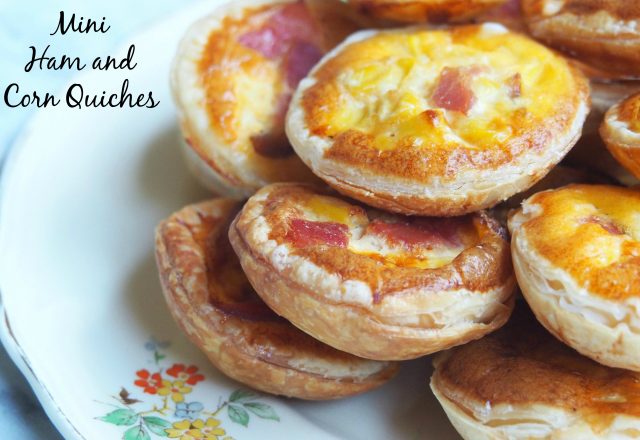 Mini Ham and Corn Quiches