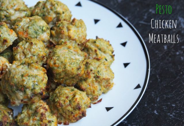 Pesto Chicken Meatballs