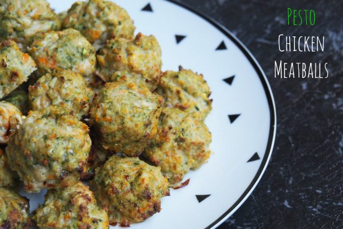 Pesto Chicken Meatballs