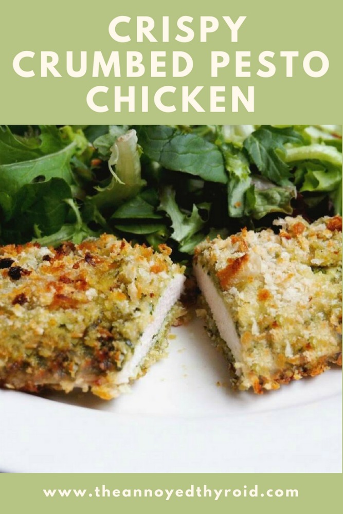 crunchy crumbed pesto chicken mini pin