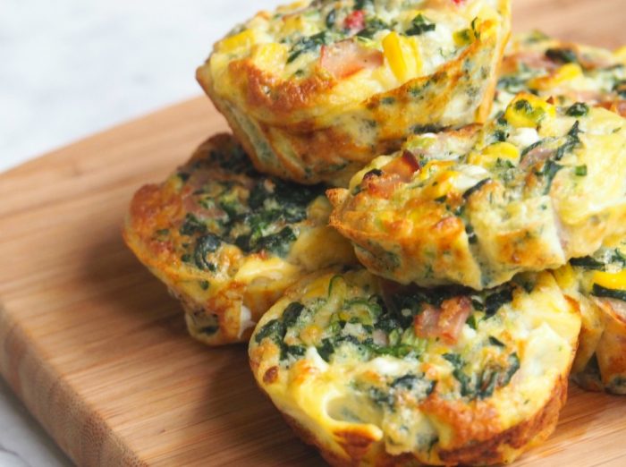 Mini Ham and Spinach Cottage Cheese Frittatas | The Annoyed Thyroid