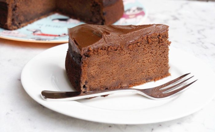 Double Choc Chip Cake with Chocolate Frosting