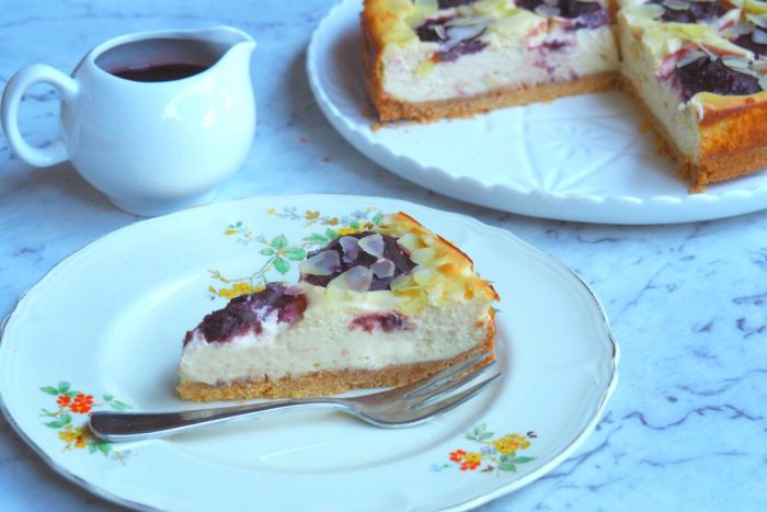 Plum and orange cheesecake 3