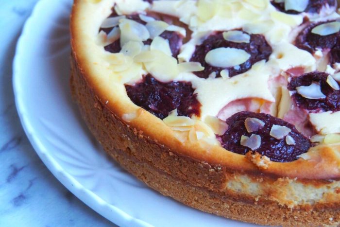 Plum and orange cheesecake 5