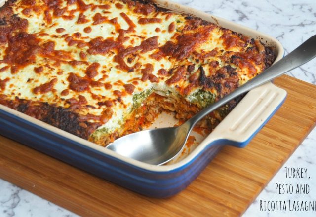 Turkey, Pesto and Ricotta Lasagne