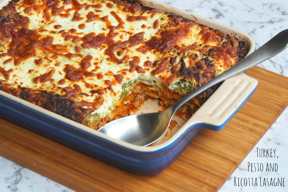 Turkey pesto and ricotta lasagne