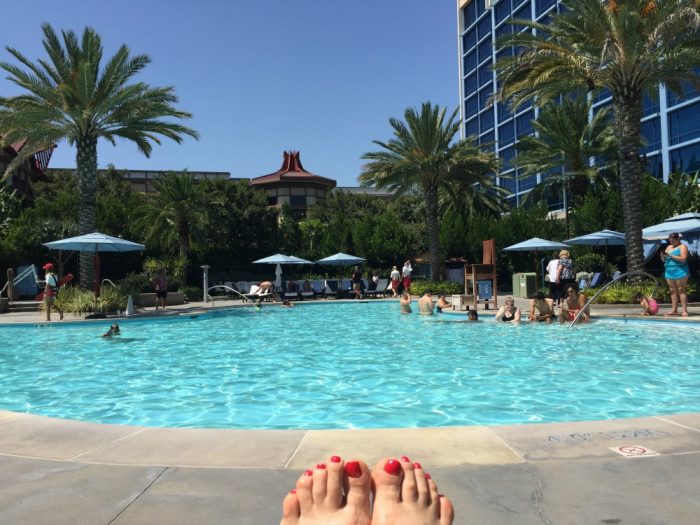 Taking Stock Disneyland Hotel pool 